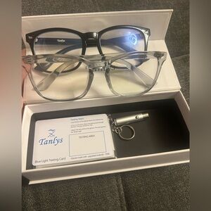 Black and Clear Blue Light Blocking Glasses Set